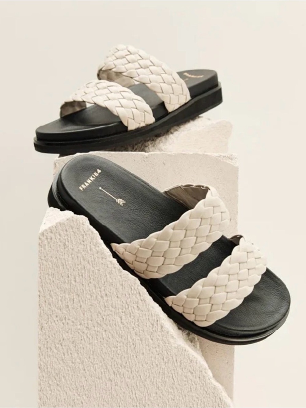 NWT FRANKIE4 - MALONE BONE/BLACK WEAVE